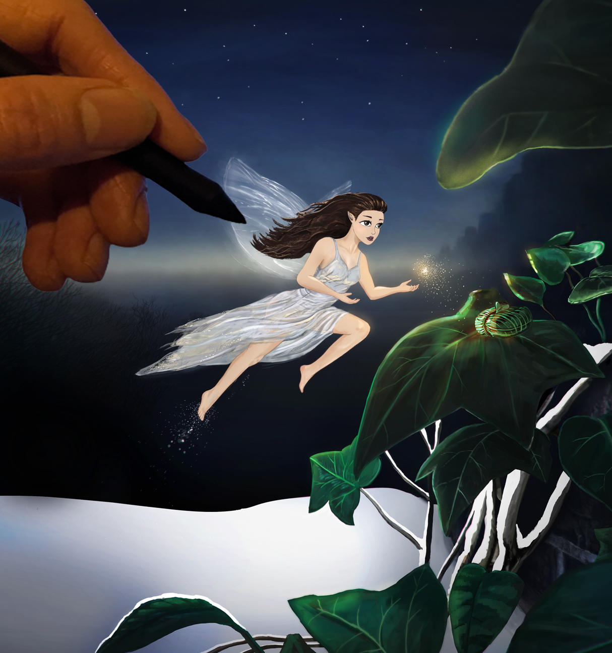 A Carnival Figures animation scene being drawn