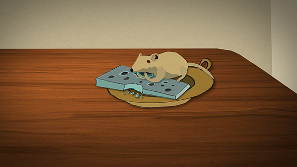 Closer shot of Rat eating cheese, Carnival Figures