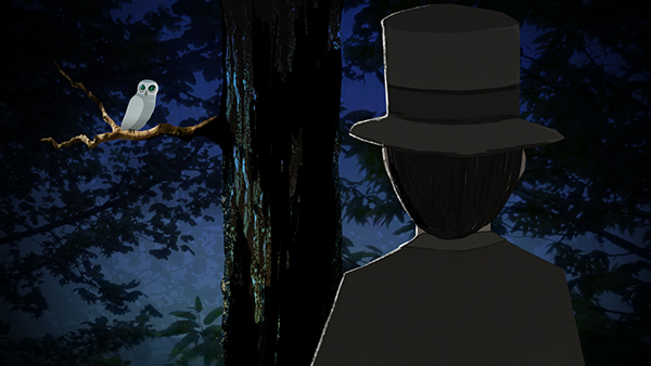 Owl over the shoulder shot, Carnival Figures