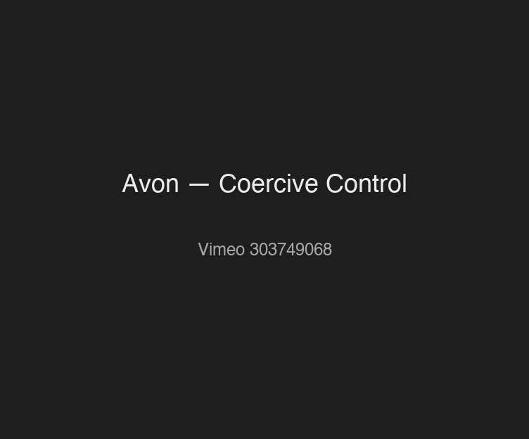 Avon — Coercive Control