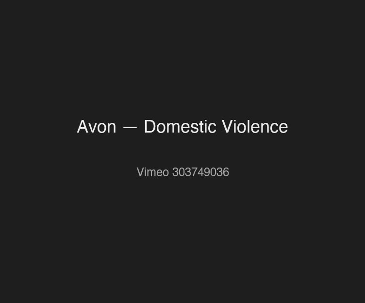 Avon — Domestic Violence