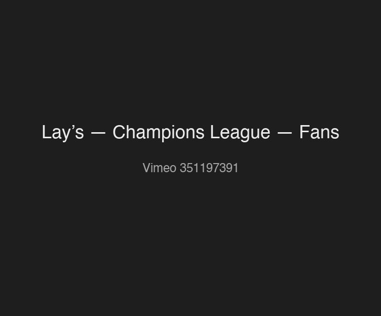Lay’s — Champions League — Fans