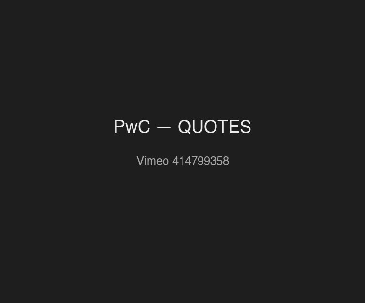 PwC — QUOTES